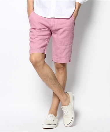 MEN'S BIGI 　リネンキャンバス/Colorショーツ
