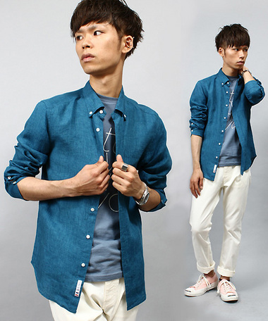 予約　ESSENTIAL GARMENT MEN'S BIGI / French Linen Shirt/フレンチリネンシャツ