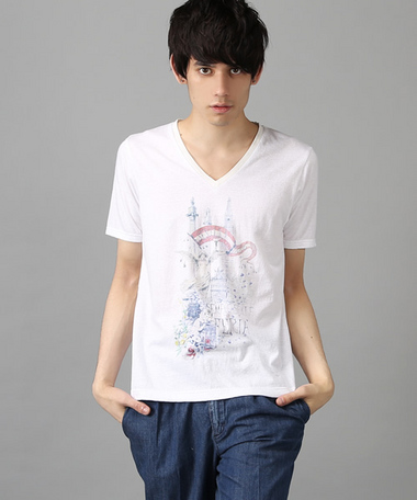 【予約】 SETTING CRACKS 【イロコイ×セッティングクラックス】天竺VネックTシャツ